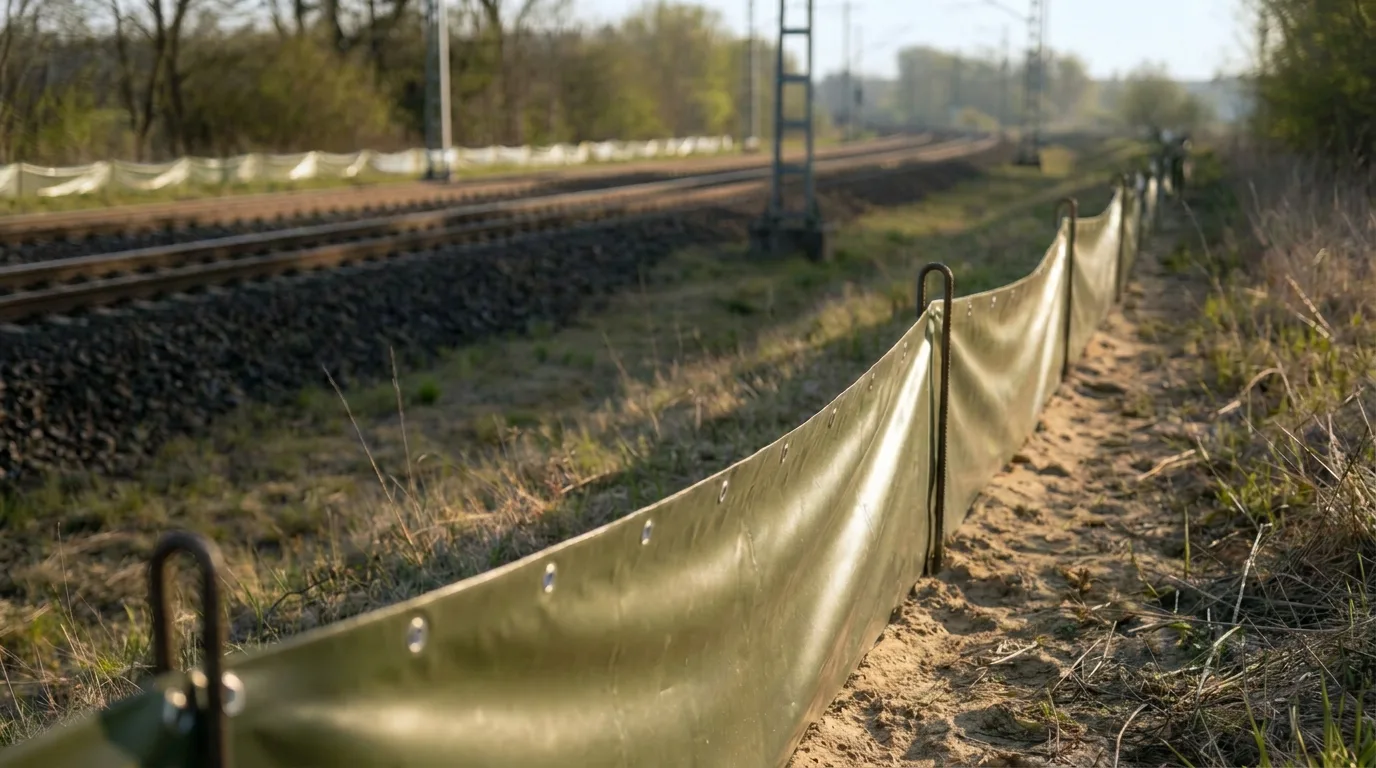 Leiteinrichtung an der Bahnstrecke