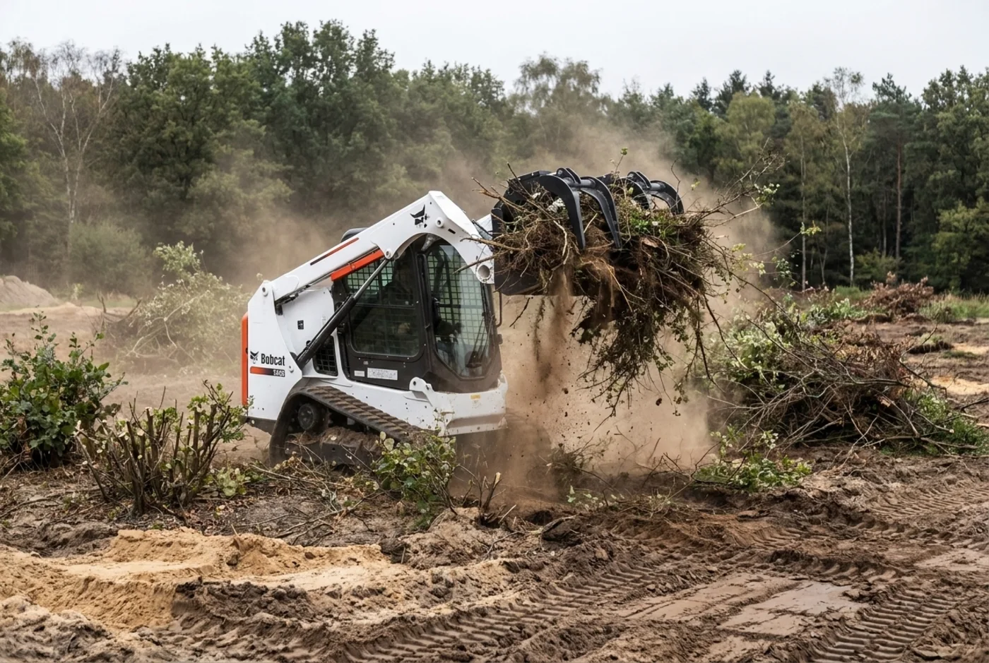 Baufeldräumung mit Bagger